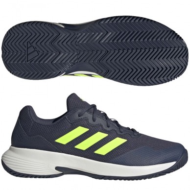 Scarpe Adidas Gamecourt 2 M shadow navy lemon white 2024