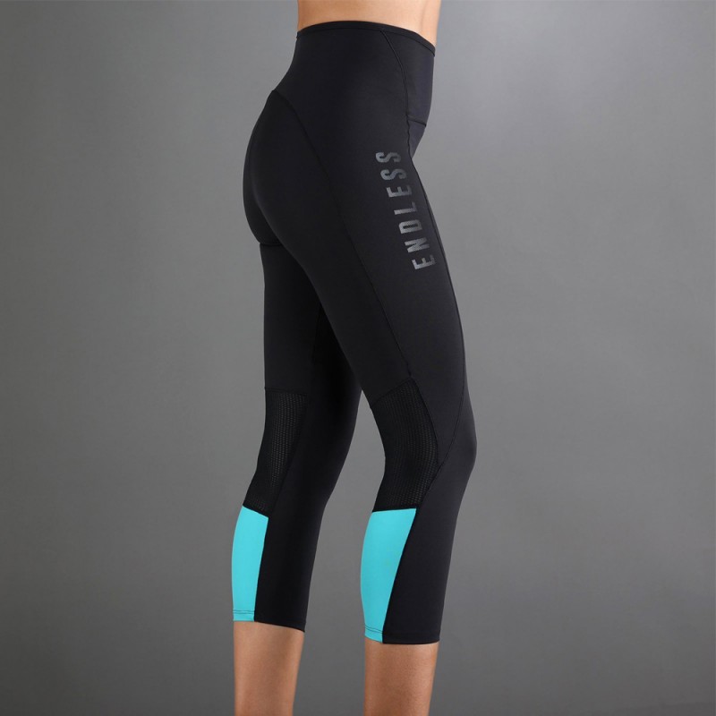 Leggings Endless Indy 7/8 nero blu