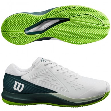 Scarpe Wilson Rush Pro Ace Clay white ponderosa green 2024