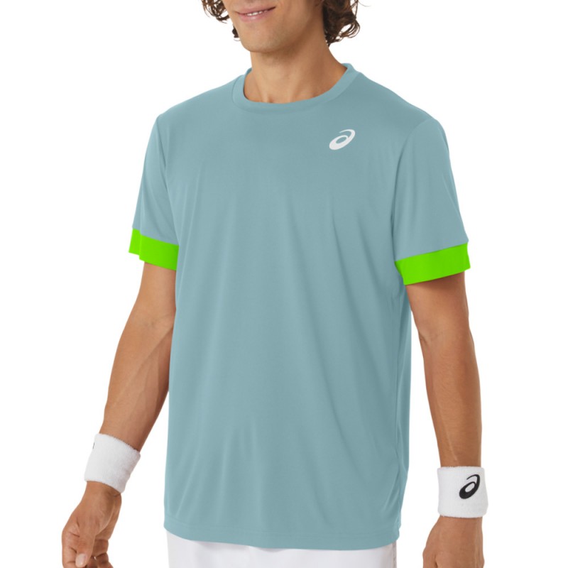 maglietta Asics Men Court SS Top tinta turchese maglietta Asics Men Court SS Top tinta turchese
