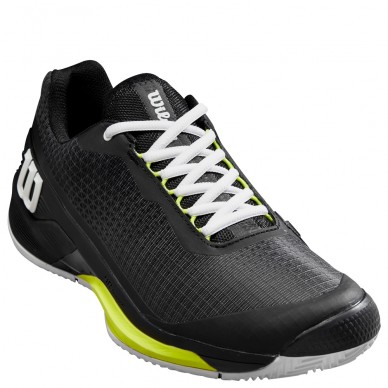 Scarpe Wilson Rush Pro 4.0 Clay black white safety yellow 2024