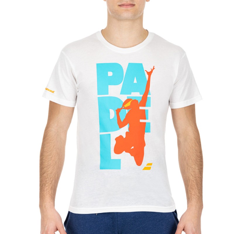 maglietta Babolat Cotton TEE Padel bianca maglietta Babolat Cotton TEE Padel bianca