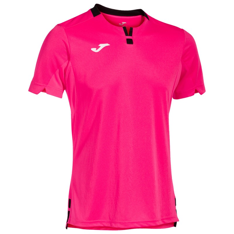 maglietta Joma Ranking rosa fluo e nero