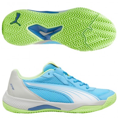 Scarpe Puma NOVA Court luminous blue white gray 2024