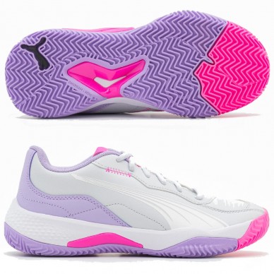 Scarpe Puma NOVA Smash Wn's silver mist white vivid violet 2024