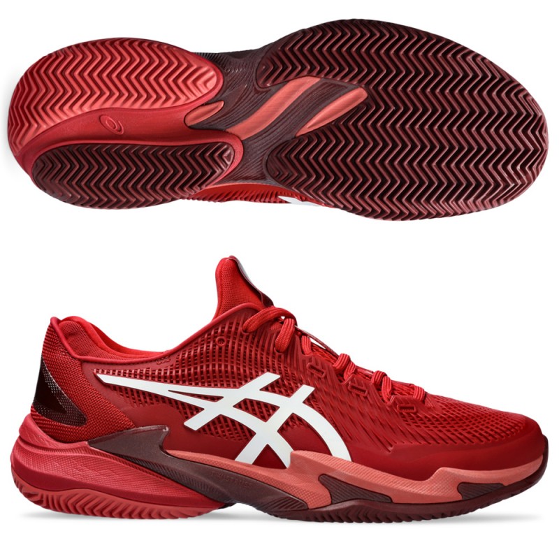 scarpe Asics Court FF 3 Novak Clay cranberry white 2024