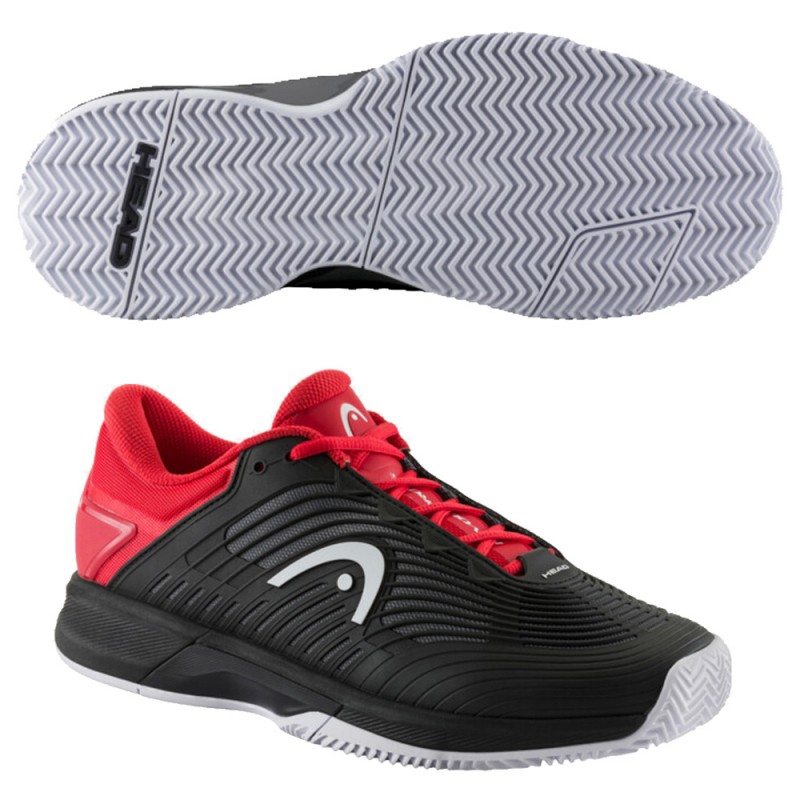 Scarpe Head Revolt Pro 4.5 Clay black red 2024 Scarpe Head Revolt Pro 4.5 Clay black red 2024