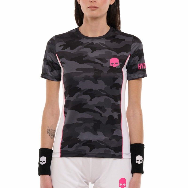 maglietta Hydrogen Camo Tech antracite camuffamento rosa