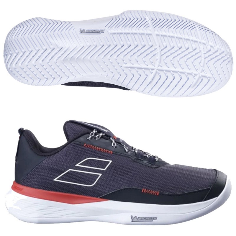 Scarpe Babolat SFX Evo Clay Men black fiesta red 2024 Scarpe Babolat SFX Evo Clay Men black fiesta red 2024