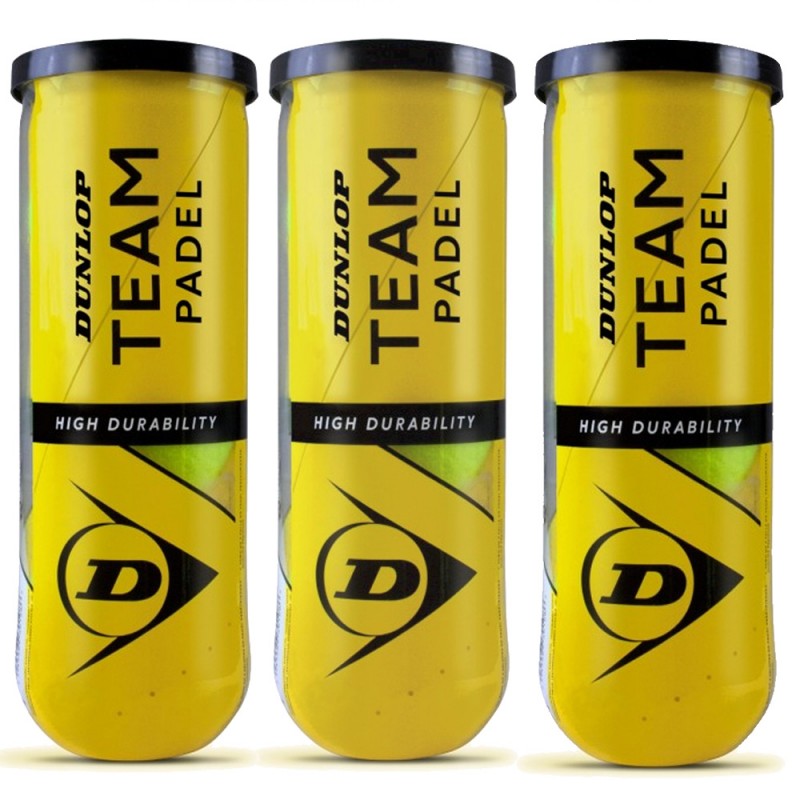 3 Tubi palline Dunlop Team Padel 3 Tubi palline Dunlop Team Padel