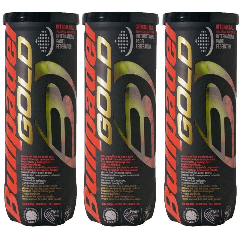 3 Tubi Palline Bullpadel Gold 3 Tubi Palline Bullpadel Gold