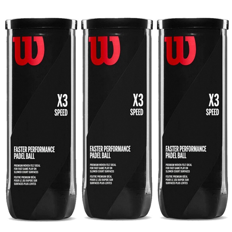 Pack 3 tubo palline Wilson X3 Speed Padel Pack 3 tubo palline Wilson X3 Speed Padel