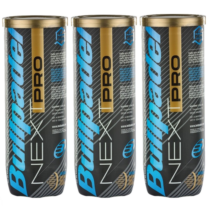 Pack 3 tubo palline Bullpadel FIP Next Pro Pack 3 tubo palline Bullpadel FIP Next Pro