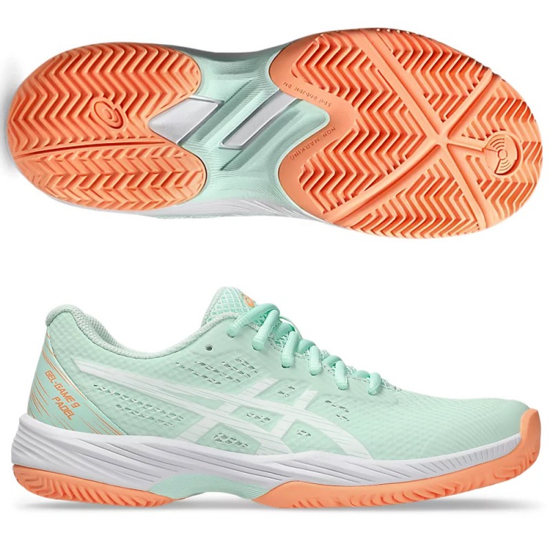scarpe Asics Gel Game 9 Padel mint tint white 2024 scarpe Asics Gel Game 9 Padel mint tint white 2024
