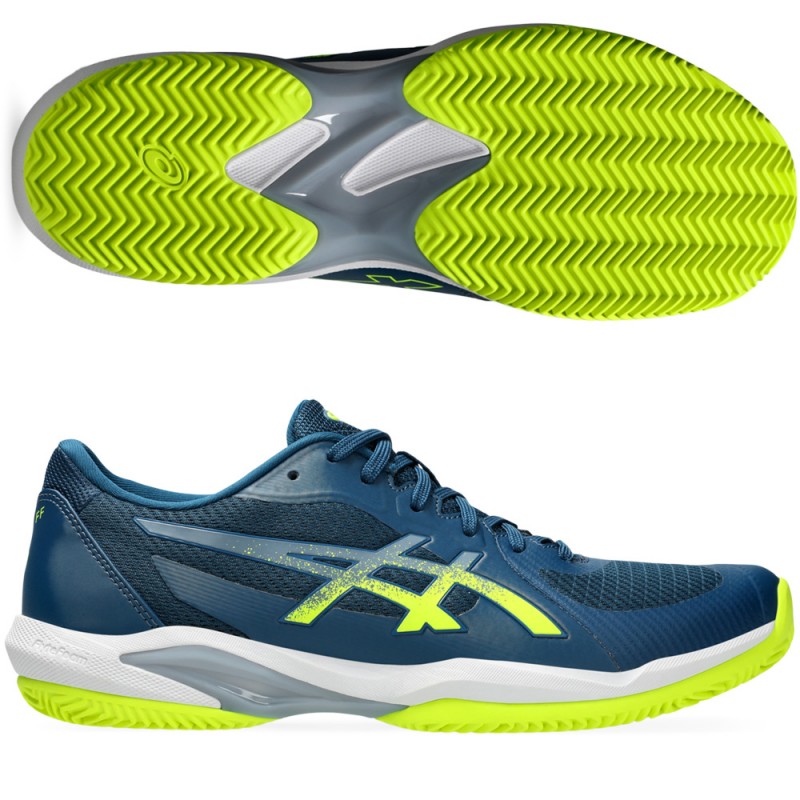 Scarpe Asics Solution Swift FF 2 Clay blu mako giallo sicurezza 2024 Scarpe Asics Solution Swift FF 2 Clay blu mako giallo sicurezza 2024