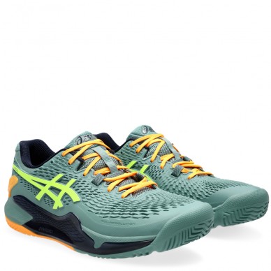 scarpe Asics Gel Resolution 9 Padel celadon safety yellow 2024