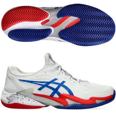 scarpe Asics Court FF 3 Novak Clay white blue 2024
