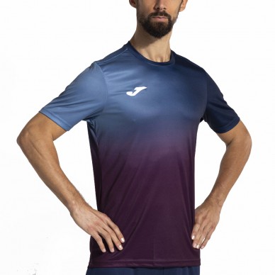 maglietta Joma Pro Team blu navy e celeste
