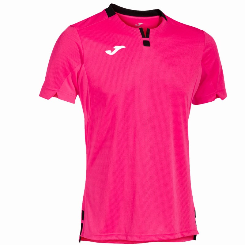 maglietta Joma Ranking rosa fluo e nero maglietta Joma Ranking rosa fluo e nero