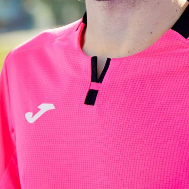 maglietta Joma Ranking rosa fluo e nero