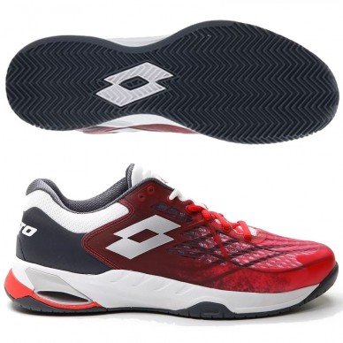 scarpe Lotto Mirage 100 Clay red white 2024