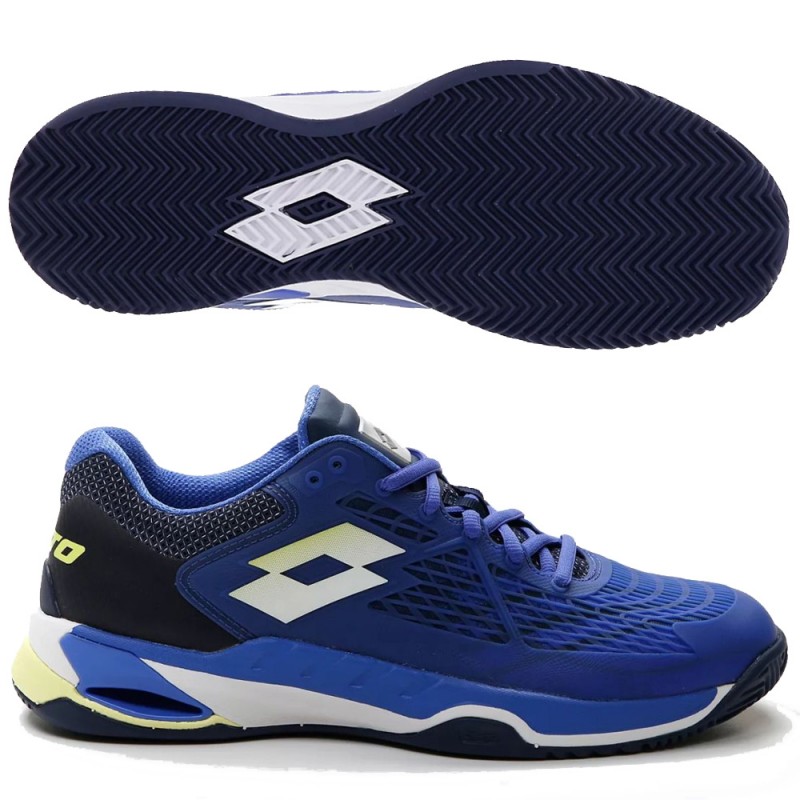 scarpe Lotto Mirage 100 Clay blue yellow 2024 scarpe Lotto Mirage 100 Clay blue yellow 2024