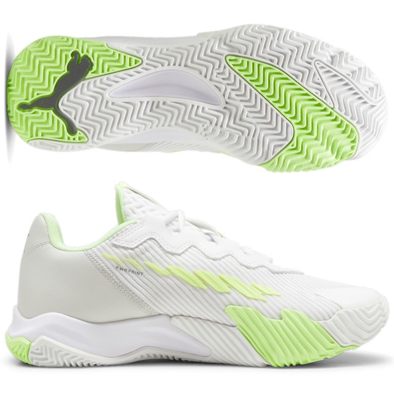 scarpe Puma Nova Elite bianca luminosa blu 2024