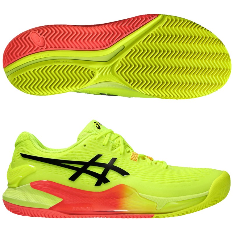 scarpe Asics Resolution 9 Clay Paris giallo nero Zona de Padel