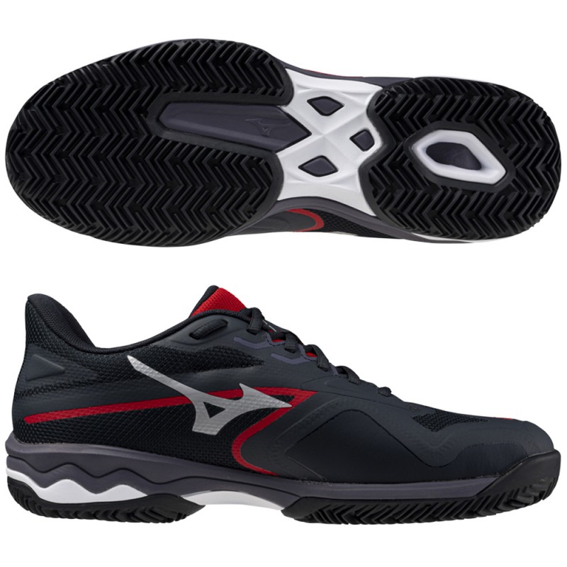 scarpe Mizuno Wave Exceed Light Padel grigio e rosso Zona de Padel