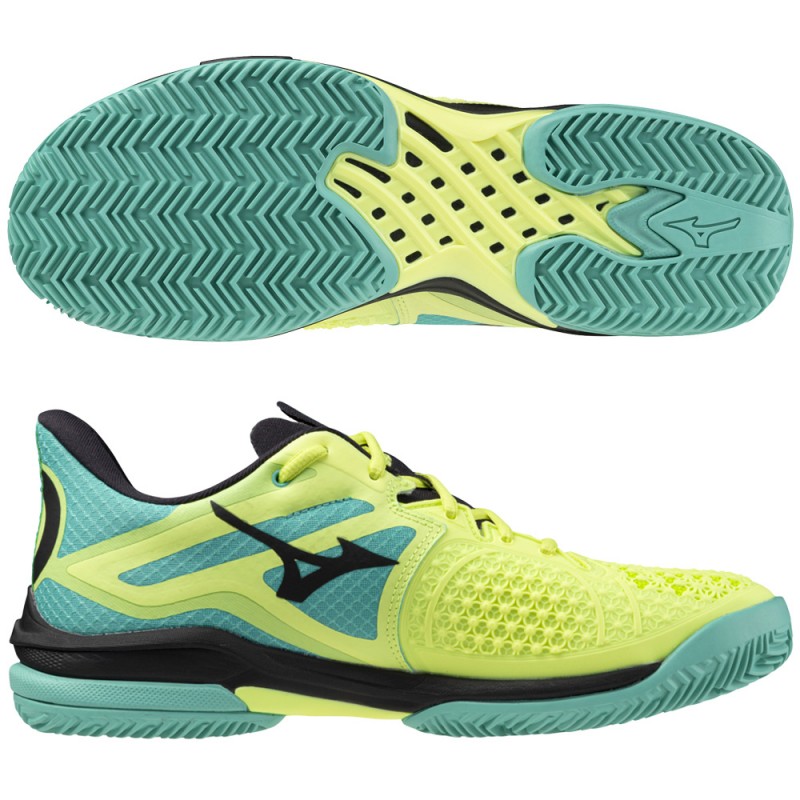 scarpe Mizuno Wave Exceed Tour 6 CC sunny lime black 2024 scarpe Mizuno Wave Exceed Tour 6 CC sunny lime black 2024