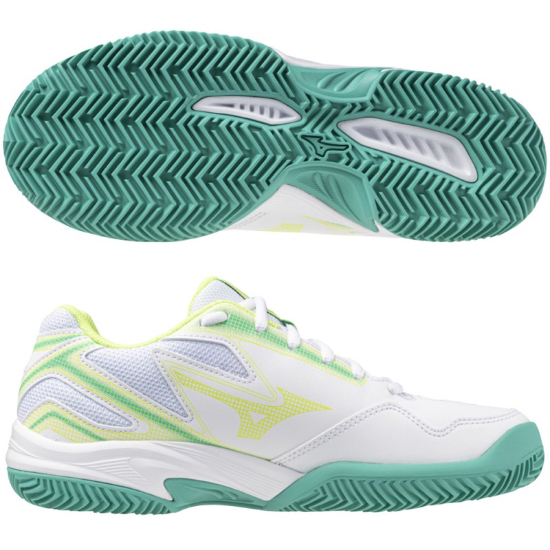 scarpe Mizuno Break Shot CC Woman white sunny lime 2024 scarpe Mizuno Break Shot CC Woman white sunny lime 2024