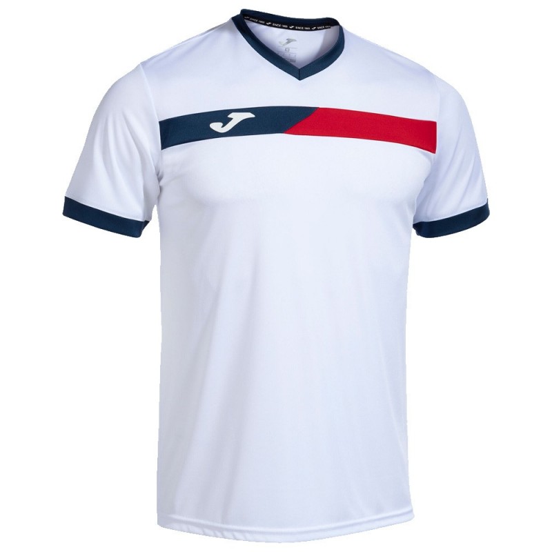 Maglietta Joma Court bianco rosso Maglietta Joma Court bianco rosso