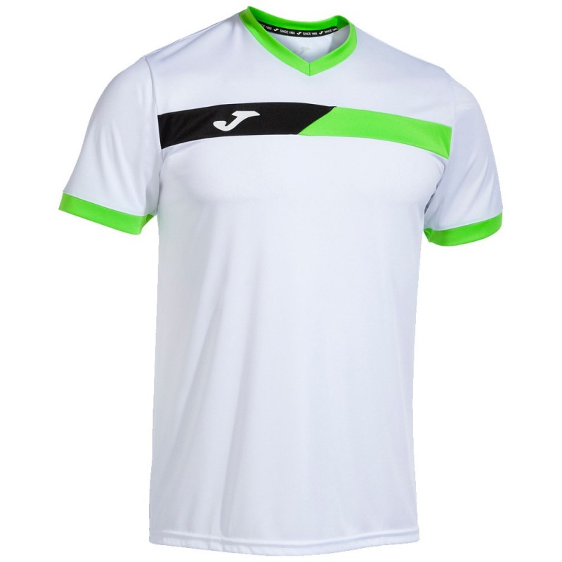 maglietta Joma Court bianco verde fluor maglietta Joma Court bianco verde fluor