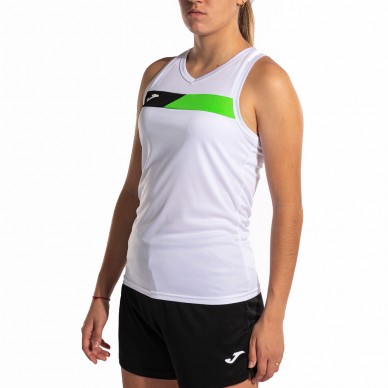 Maglietta Joma Court bianco verde fluor
