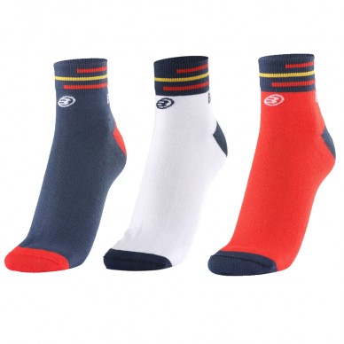calze Bullpadel BP-FEP2205 pack 3 blu bianco rosso