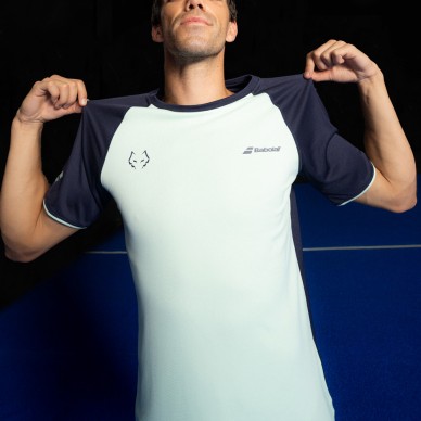 maglietta Babolat Crew Neck Tee Lebron blu