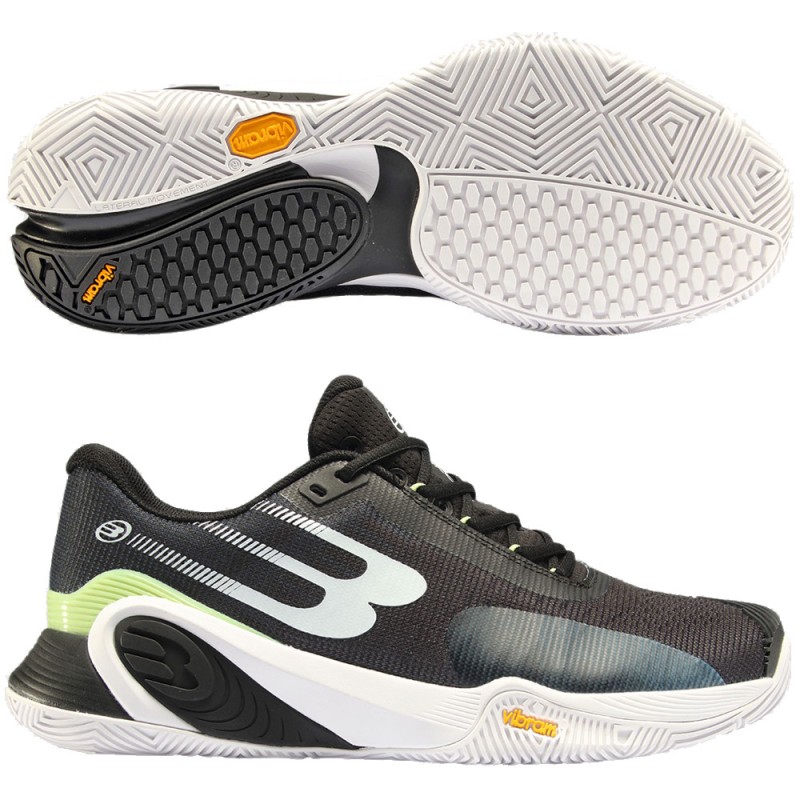 scarpe Bullpadel Hack Vibram 24I black green 2024 scarpe Bullpadel Hack Vibram 24I black green 2024