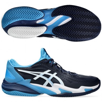 scarpe Asics Court FF 3 Novak Clay blue white 2024