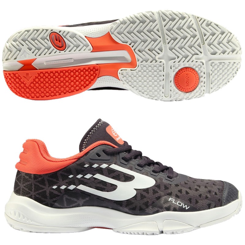 scarpe Bullpadel Flow 24I dark grey orange 2024
