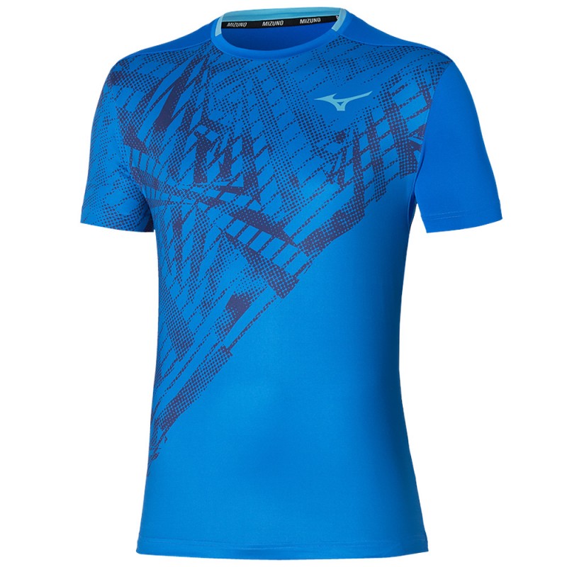 maglietta Mizuno Tennis Mug Shadow Graphic Tee blu mugen
