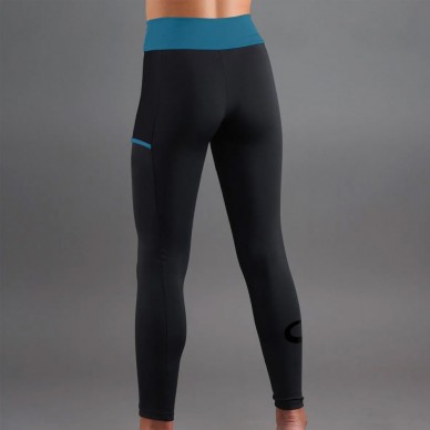 Leggings Endless Cross Pocket nero petrolio