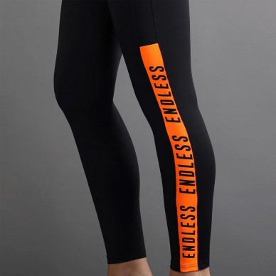 Leggings Endless Syncro nere arancione