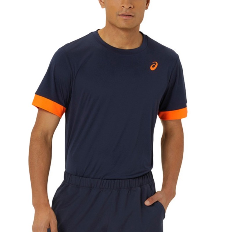 maglietta Asics Men Court SS Top blu scuro maglietta Asics Men Court SS Top blu scuro