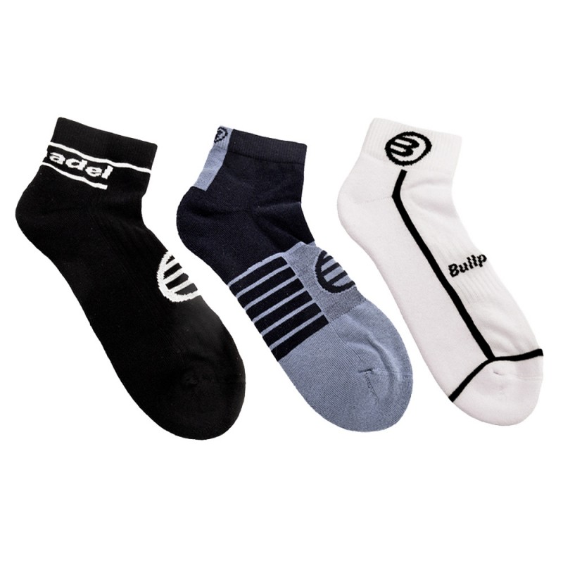 calzini Bullpadel BP2410L neri blu ombra calzini Bullpadel BP2410L neri blu ombra