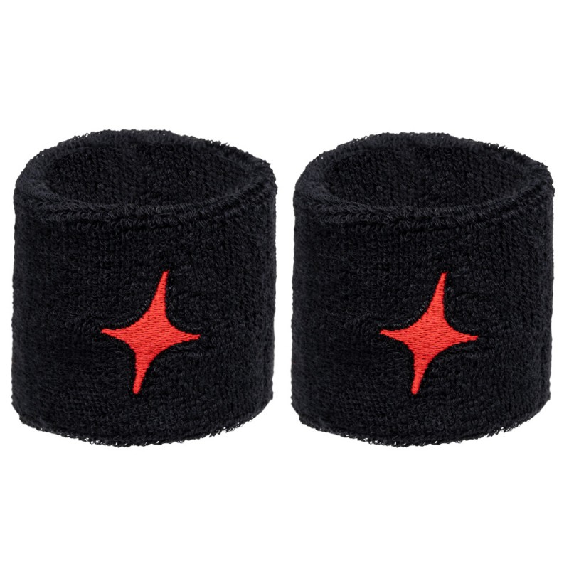 Polsini Star Vie Star nero logo rosso