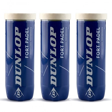 Pack 3 tubo palline Dunlop Fort Padel