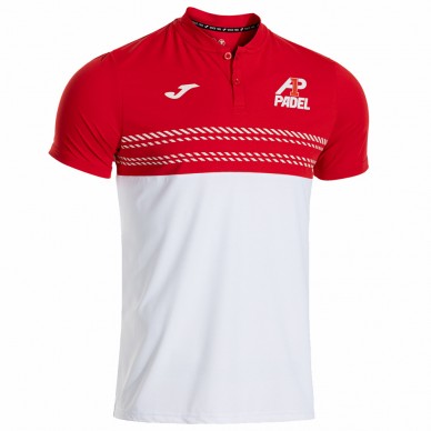 Polo Joma A1 Padel bianco rosso