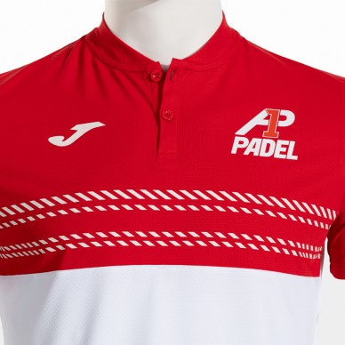 Polo Joma A1 Padel bianco rosso
