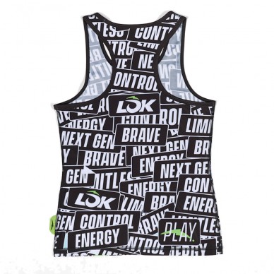Maglietta Lok Sticker Storm Tank nera