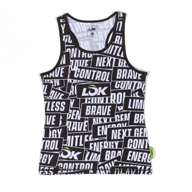 Maglietta Lok Sticker Storm Tank nera